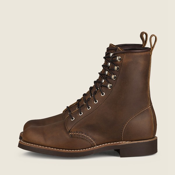 Botas Red Wing Heritage Mujer Marrom - Silversmith - Short Rough & Tough Cuero - 589-WOYCEJ